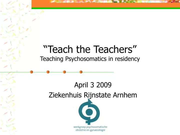 teach the teachers teaching psychosomatics in residency