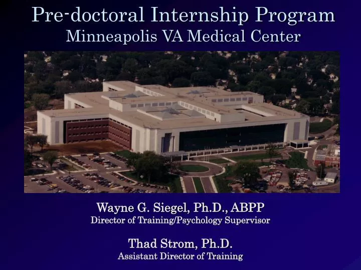 pre doctoral internship program minneapolis va medical center