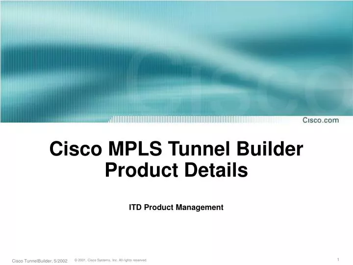 cisco mpls tunnel builder product details