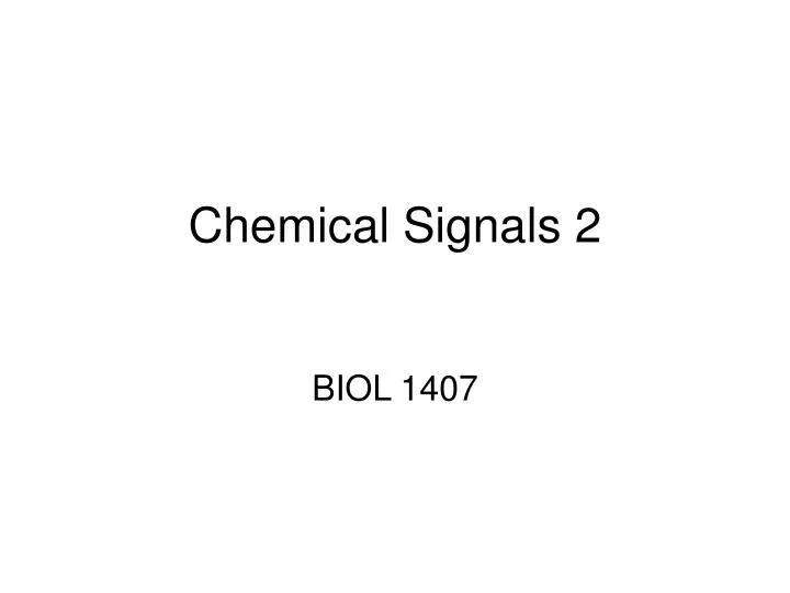 chemical signals 2