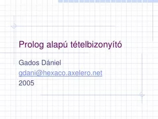 prolog alap t telbizony t