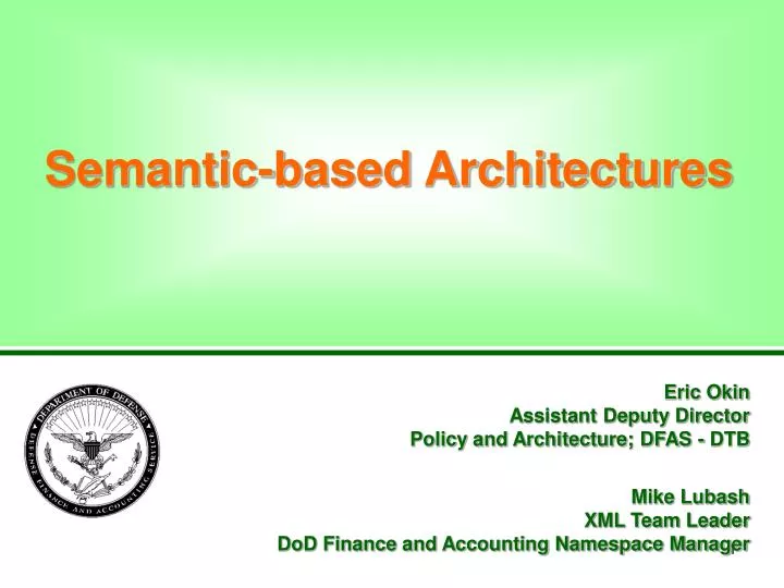 semantic based architectures