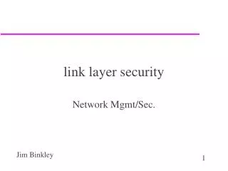 link layer security
