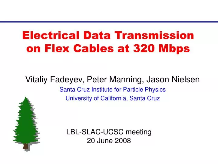 electrical data transmission on flex cables at 320 mbps