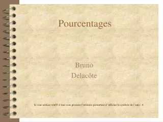 pourcentages