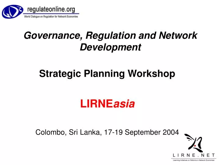 governance regulation and network development