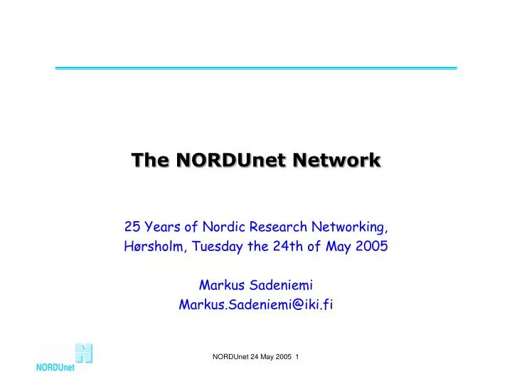 the nordunet network