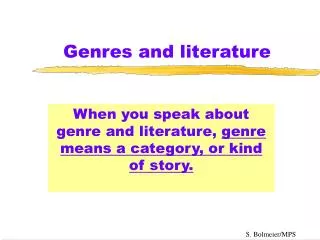 Genres and literature