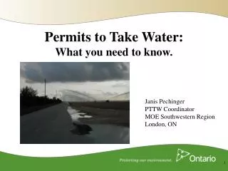 Permits to Take Water: What you need to know.