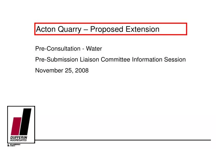acton quarry proposed extension