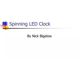 Spinning LED Clock