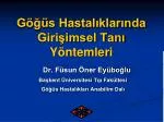 Göğüs Hastalıklarında Girişimsel Tanı Yöntemleri
