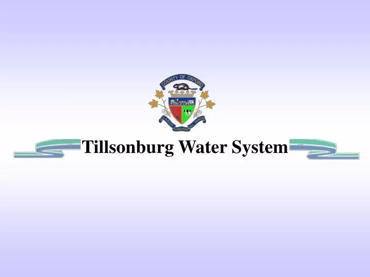 tillsonburg water system