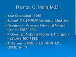 Ramon C. Mora M.D. - slide 1