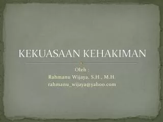 kekuasaan kehakiman