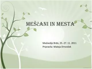me ani in mesta