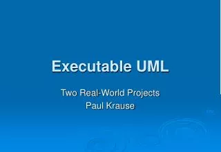 Executable UML