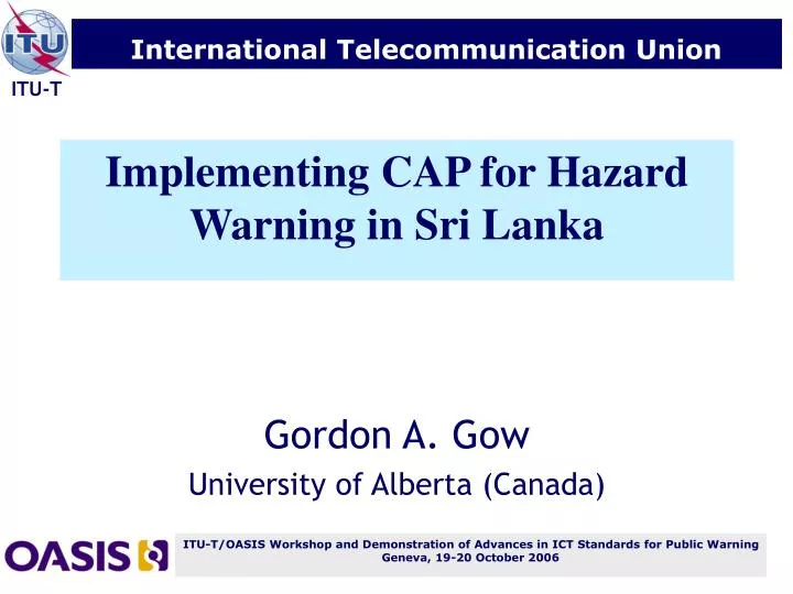 implementing cap for hazard warning in sri lanka