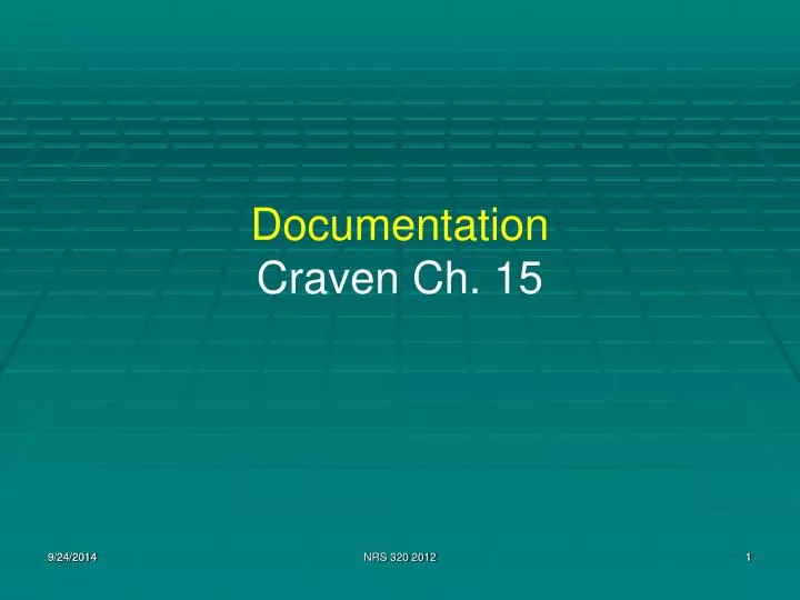 documentation craven ch 15