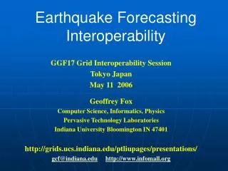 Earthquake Forecasting Interoperability