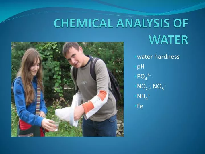 chemical analysis of water