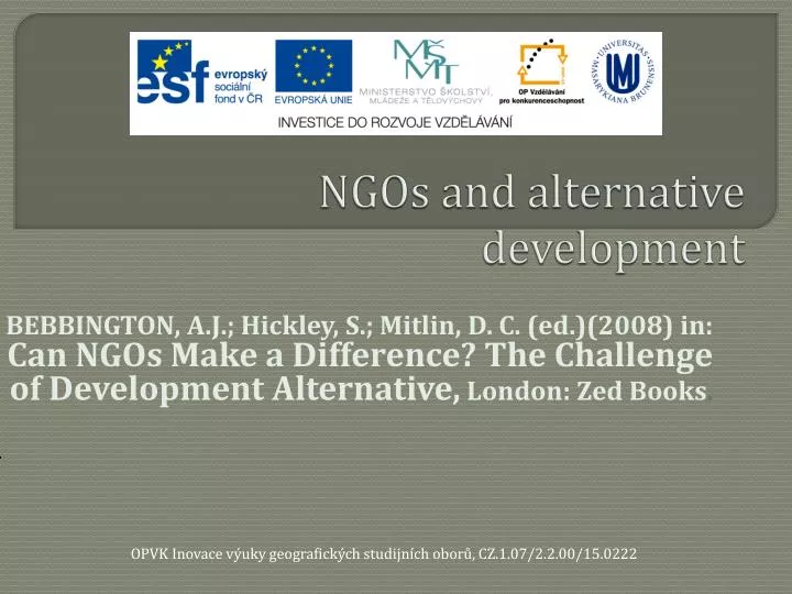 ngos and alternative development