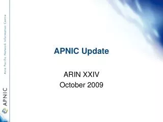 APNIC Update