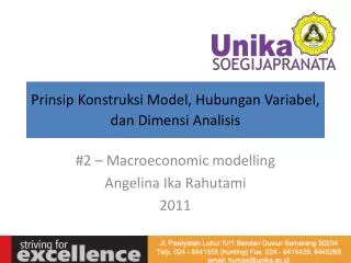 prinsip konstruksi model hubungan variabel dan dimensi analisis