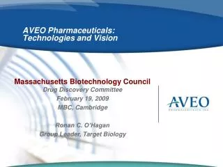 AVEO Pharmaceuticals: Technologies and Vision