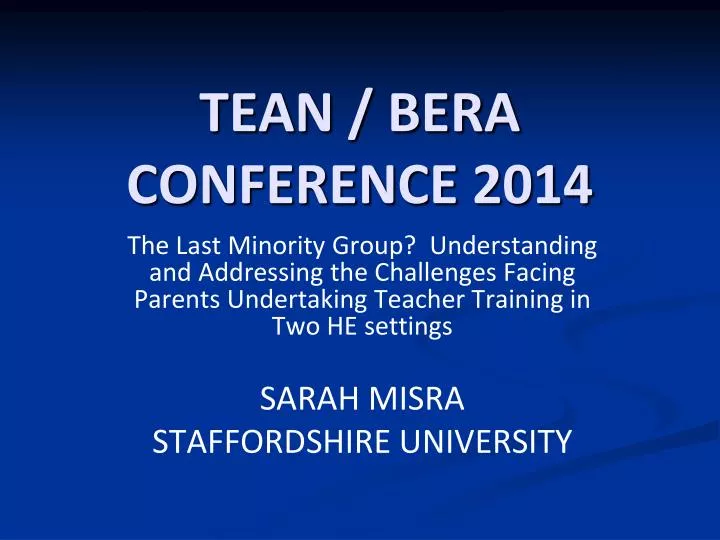 tean bera conference 2014