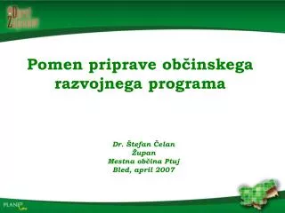 pomen priprave ob inskega razvojnega programa