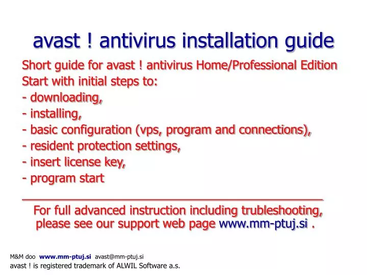 avast antivirus installation guide