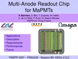 Multi-Anode Readout Chip for MaPMTs
