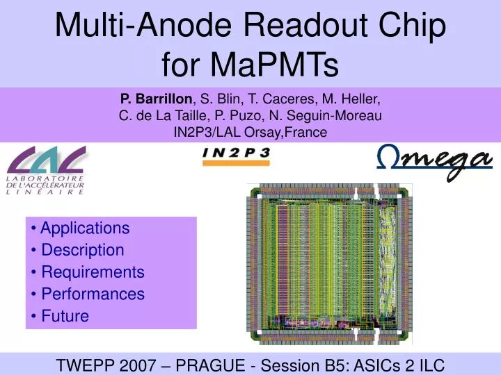 multi anode readout chip for mapmts