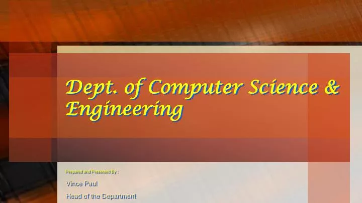 dept of computer science engineering
