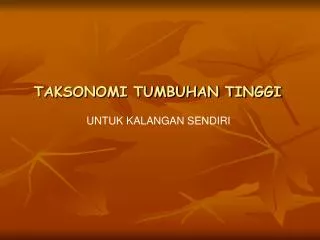 taksonomi tumbuhan tinggi