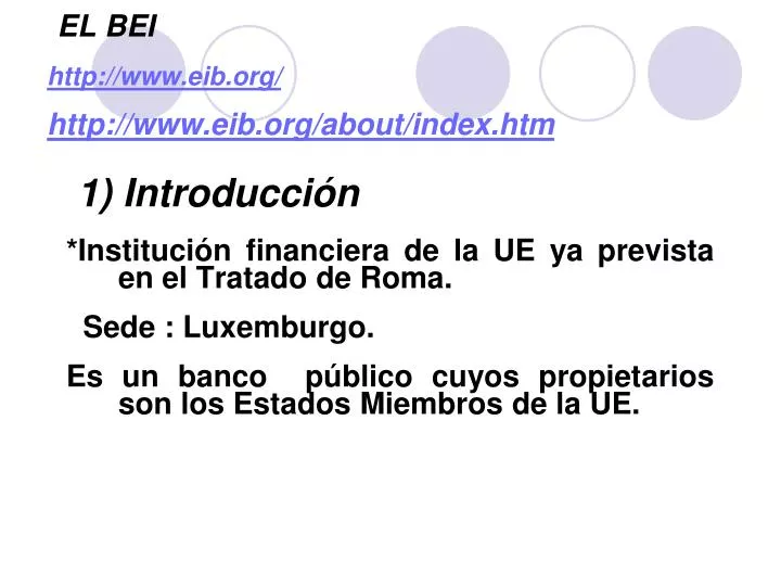 el bei http www eib org http www eib org about index htm
