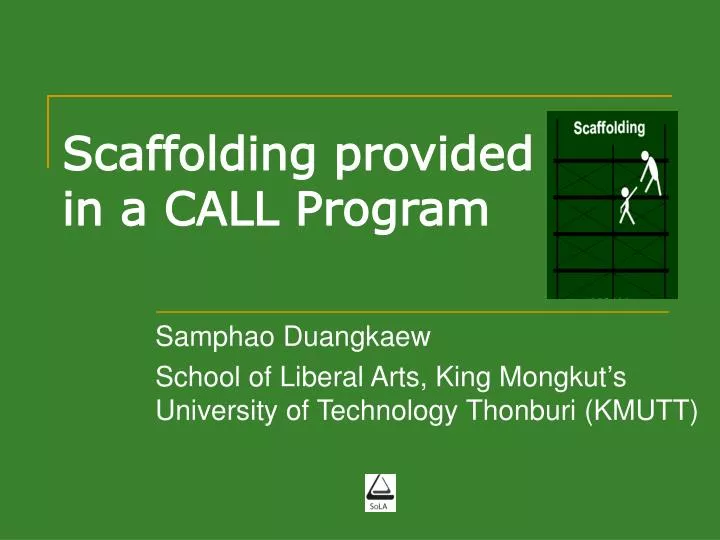 scaffolding provided in a call program