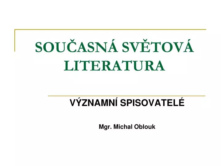 sou asn sv tov literatura