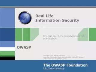 Real Life Information Security