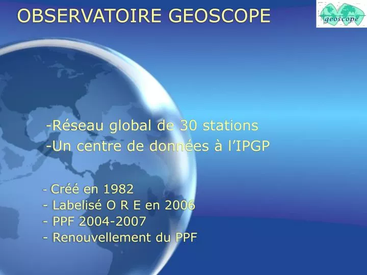 observatoire geoscope