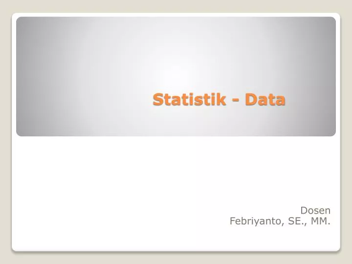 statistik data
