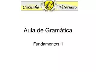 aula de gram tica
