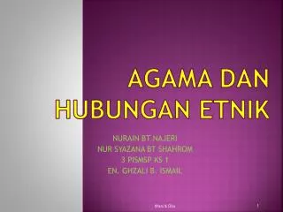 agama dan hubungan etnik