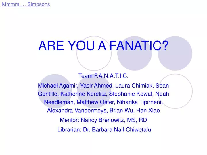 are you a fanatic