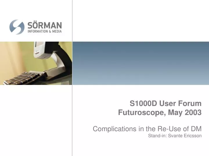 s1000d user forum futuroscope may 2003