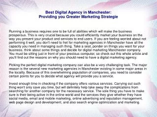 Best Digital Agency in Manchester