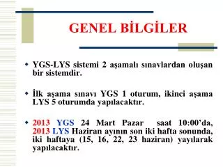 genel b lg ler