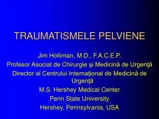 traumatismele pelviene