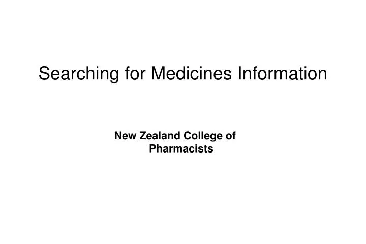 searching for medicines information